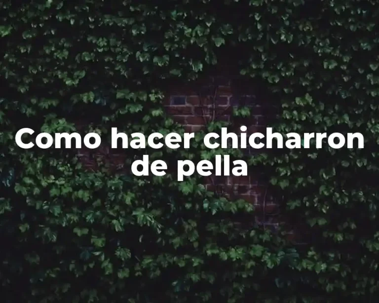 Como hacer chicharron de pella