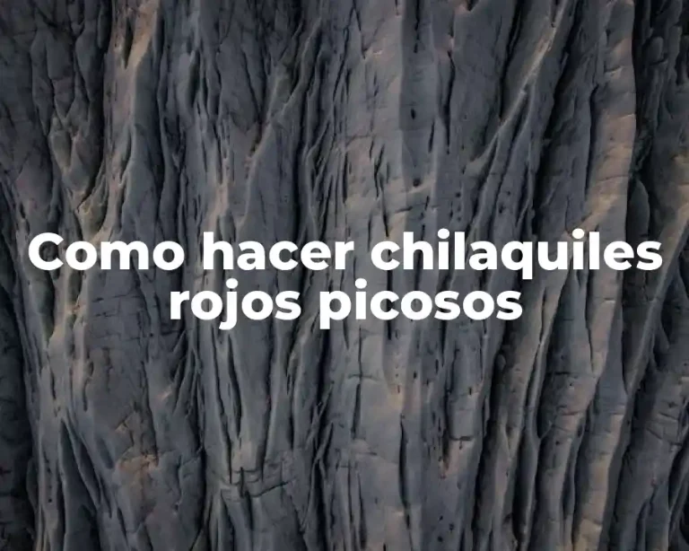 Como hacer chilaquiles rojos picosos