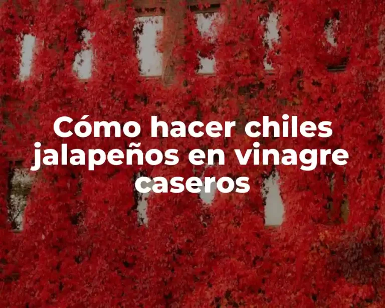 Cómo hacer chiles jalapeños en vinagre caseros