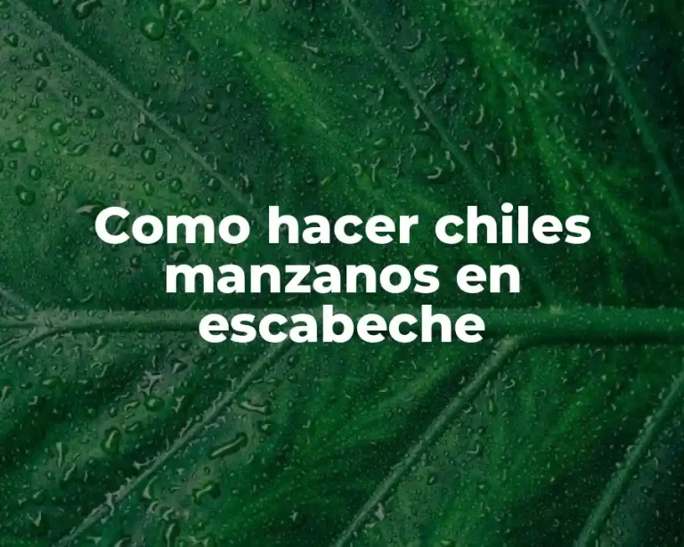 Como hacer chiles manzanos en escabeche