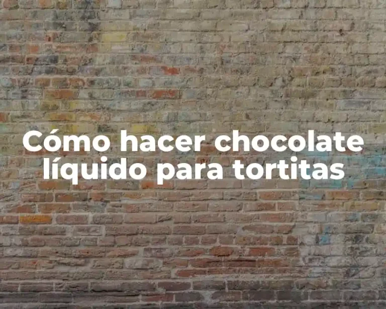 Cómo hacer chocolate líquido para tortitas
