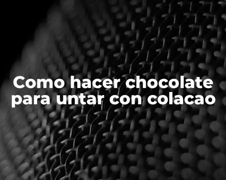 Como hacer chocolate para untar con colacao