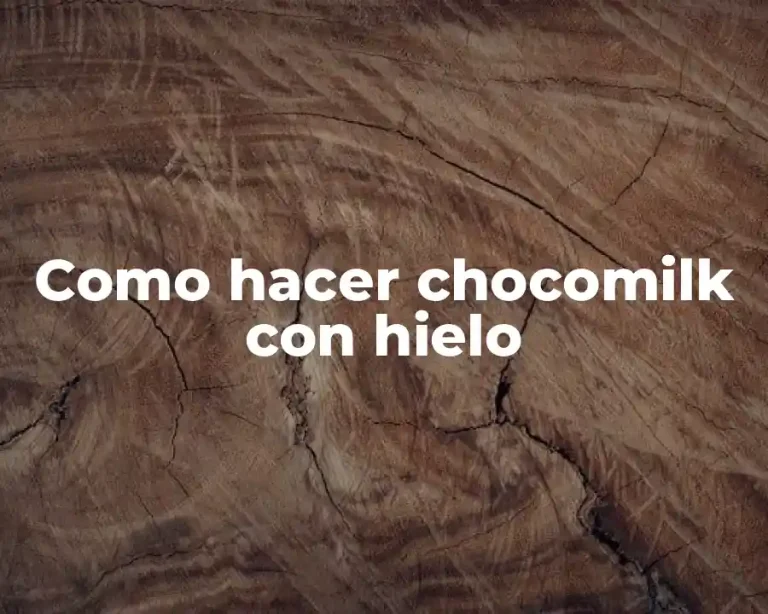 Como hacer chocomilk con hielo