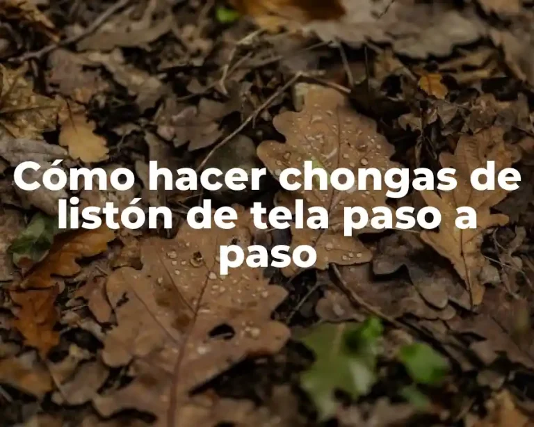 Cómo hacer chongas de listón de tela paso a paso