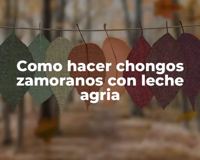 Como hacer chongos zamoranos con leche agria
