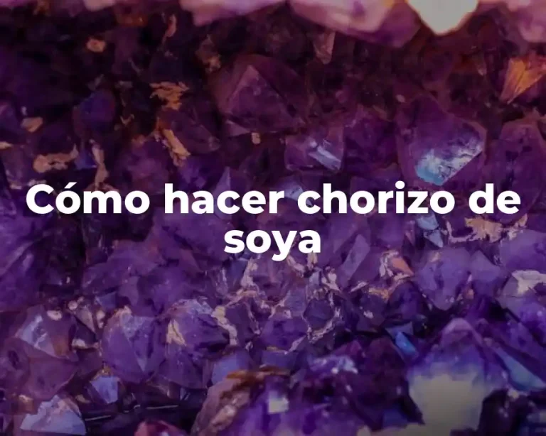 Cómo hacer chorizo de soya