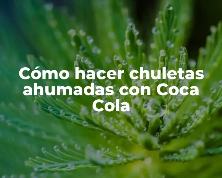 Cómo hacer chuletas ahumadas con Coca Cola