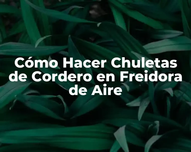 Cómo Hacer Chuletas de Cordero en Freidora de Aire