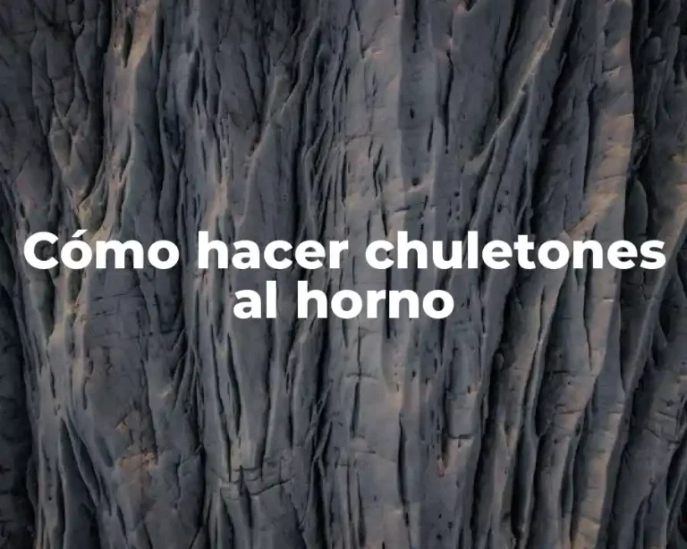 Cómo hacer chuletones al horno