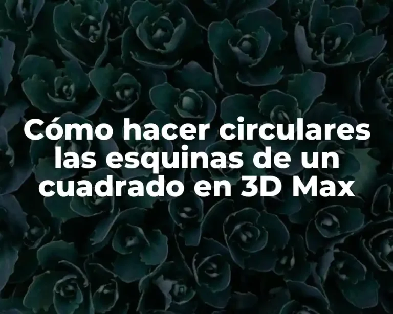 Cómo hacer circulares las esquinas de un cuadrado en 3D Max