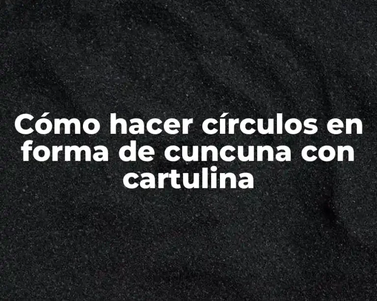 Cómo hacer círculos en forma de cuncuna con cartulina