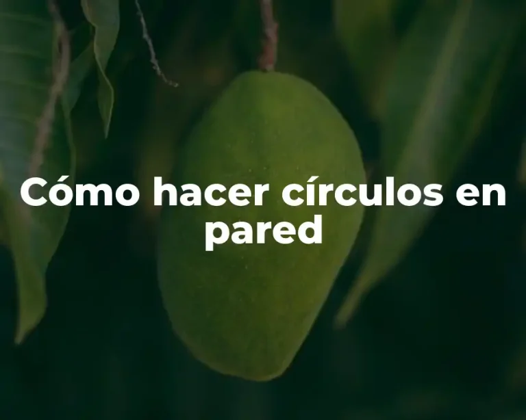 Cómo hacer círculos en pared