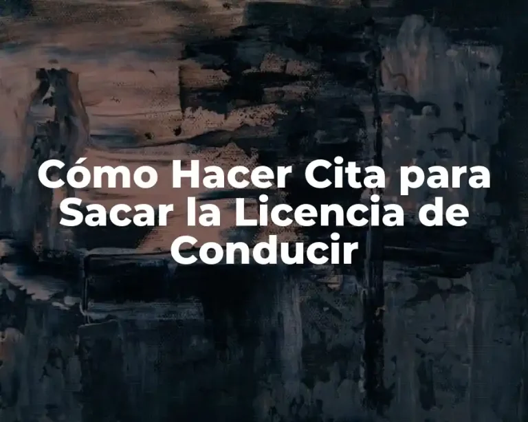 Cómo Hacer Cita para Sacar la Licencia de Conducir