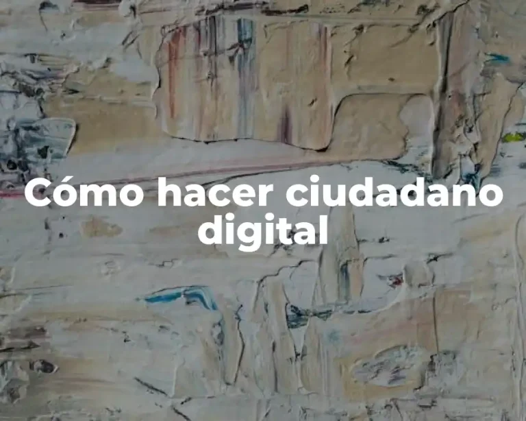 Cómo hacer ciudadano digital