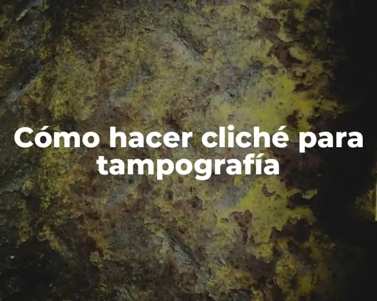 Cómo hacer cliché para tampografía