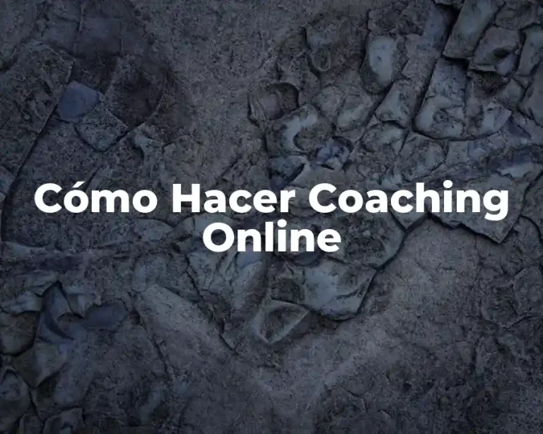 Cómo Hacer Coaching Online