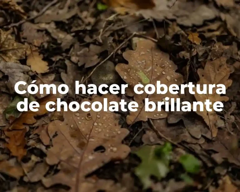 Cómo hacer cobertura de chocolate brillante