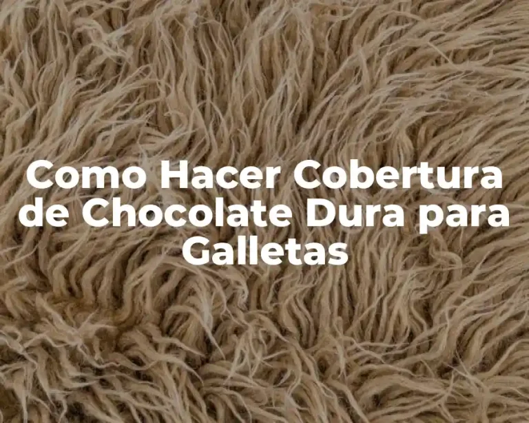 Como Hacer Cobertura de Chocolate Dura para Galletas