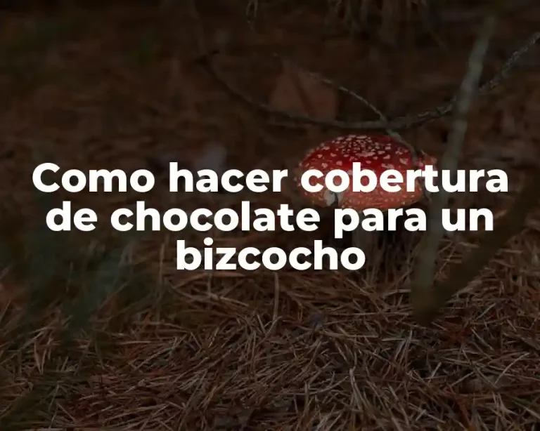 Como hacer cobertura de chocolate para un bizcocho