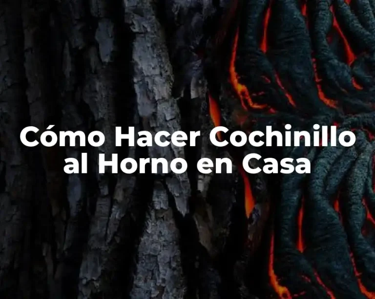 Cómo Hacer Cochinillo al Horno en Casa