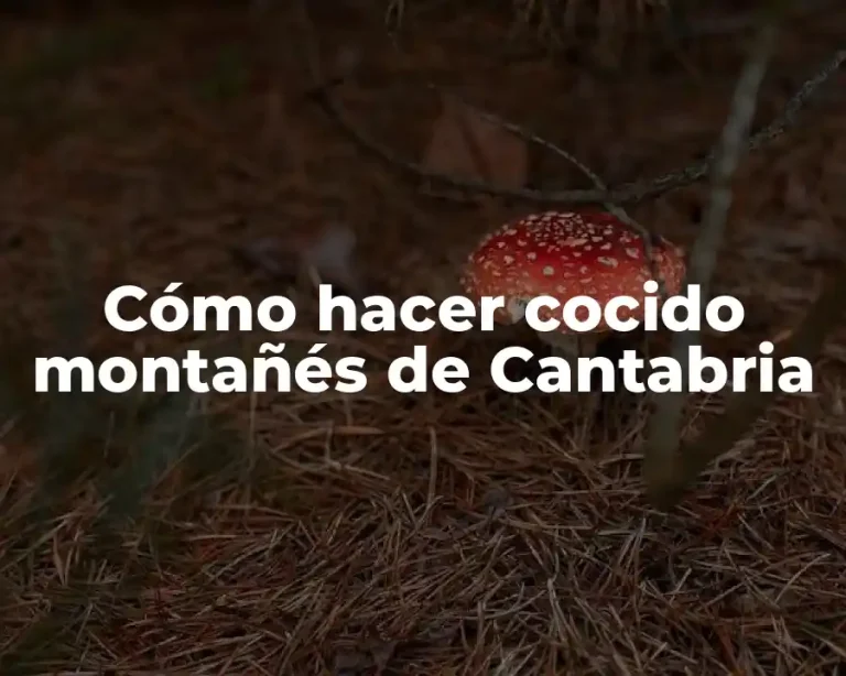 Cómo hacer cocido montañés de Cantabria