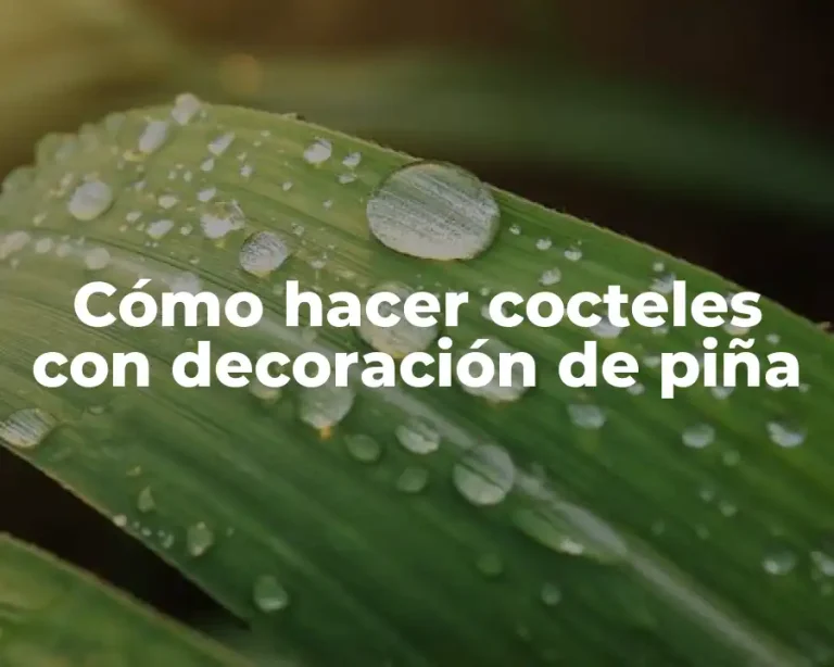 Cómo hacer cocteles con decoración de piña