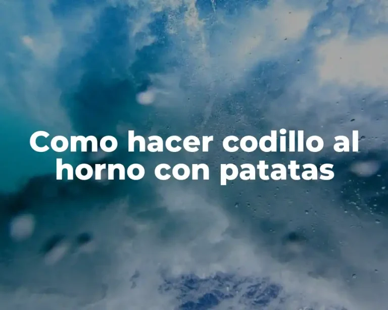 Como hacer codillo al horno con patatas