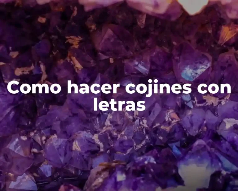 Como hacer cojines con letras