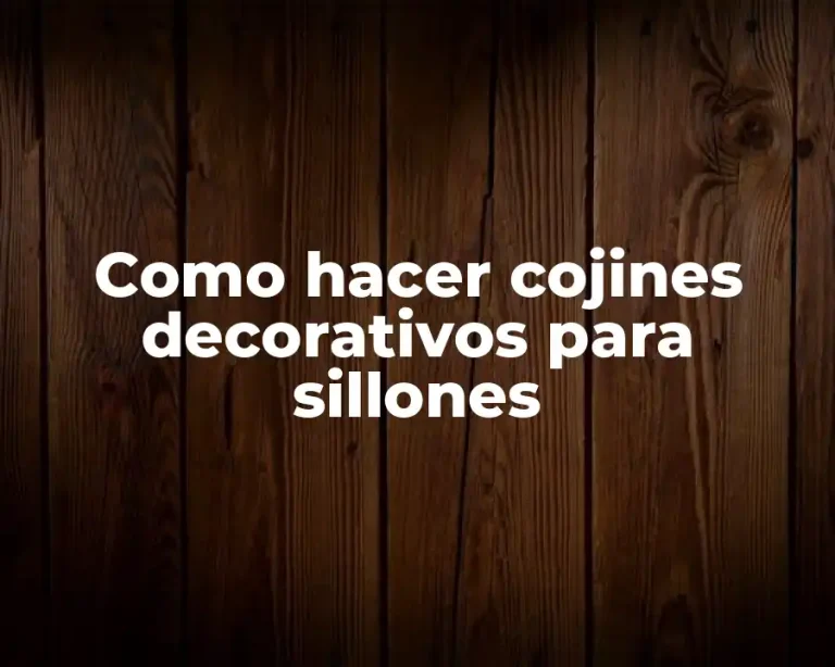Como hacer cojines decorativos para sillones