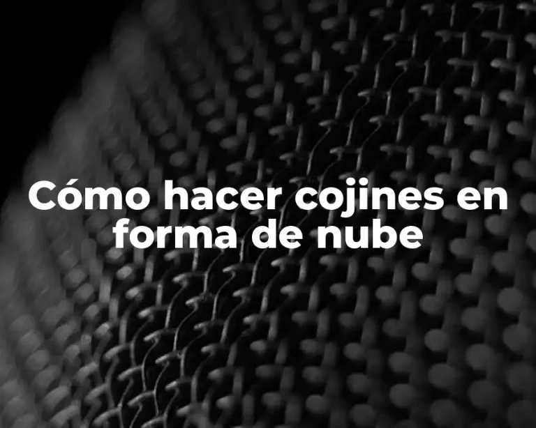 Cómo hacer cojines en forma de nube