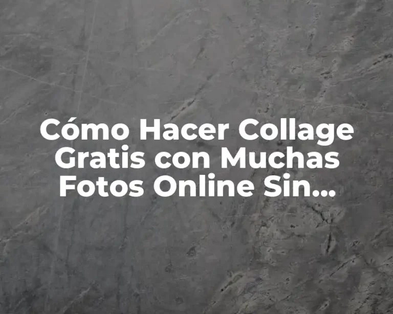 Cómo Hacer Collage Gratis con Muchas Fotos Online Sin Descargar Nada