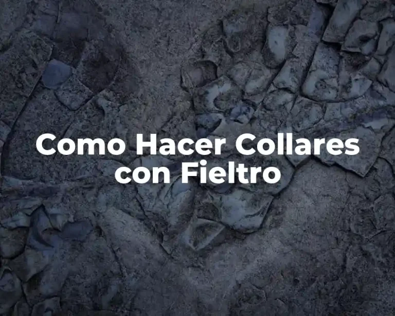 Como Hacer Collares con Fieltro