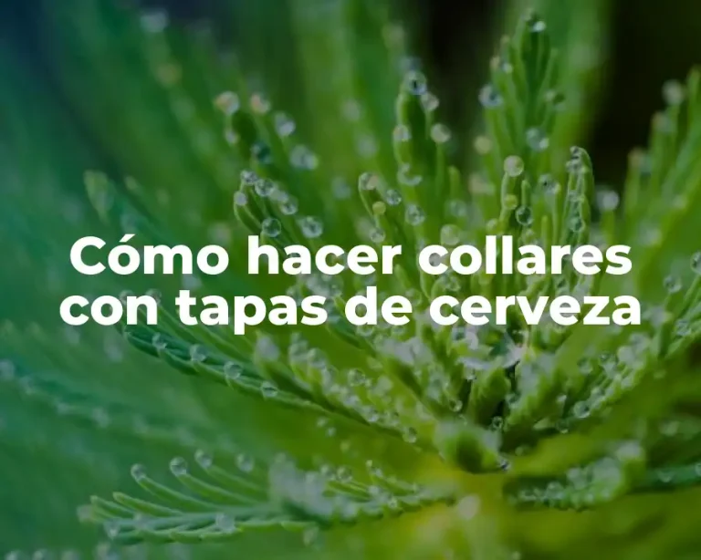 Cómo hacer collares con tapas de cerveza