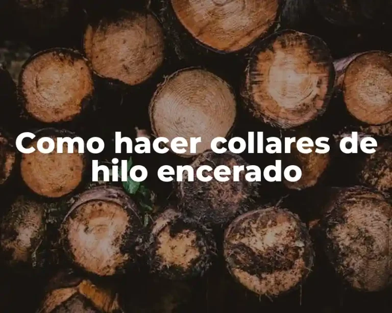 Como hacer collares de hilo encerado