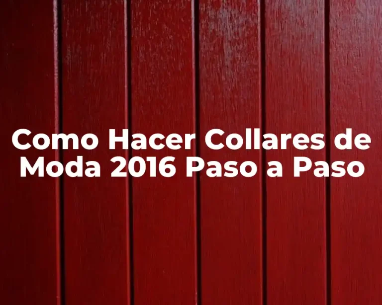 Como Hacer Collares de Moda 2016 Paso a Paso