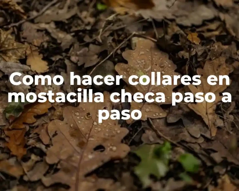 Como hacer collares en mostacilla checa paso a paso
