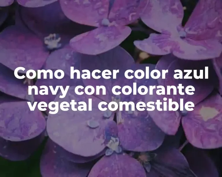 Como hacer color azul navy con colorante vegetal comestible