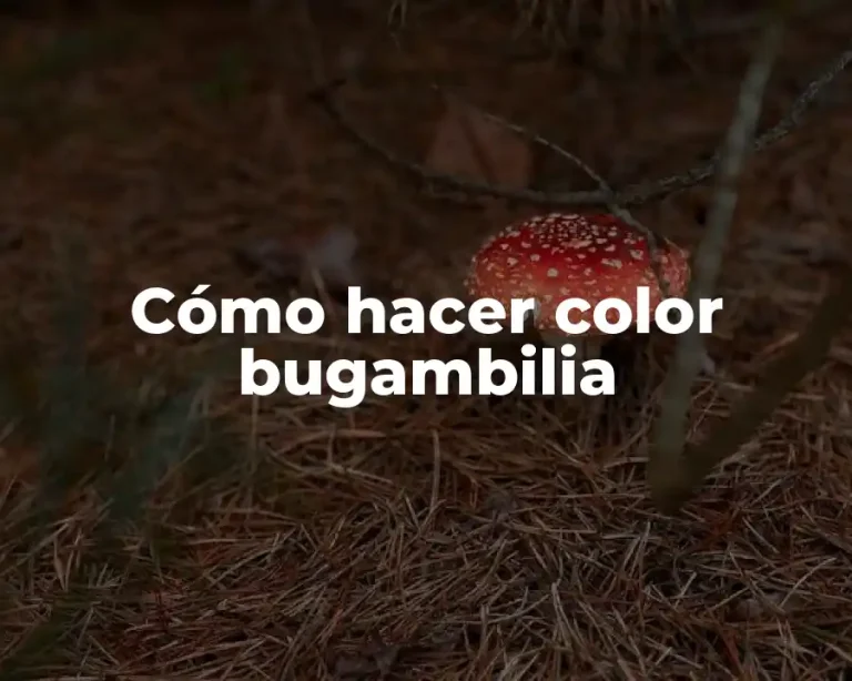 Cómo hacer color bugambilia
