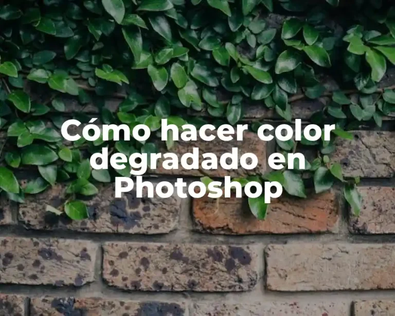 Cómo hacer color degradado en Photoshop