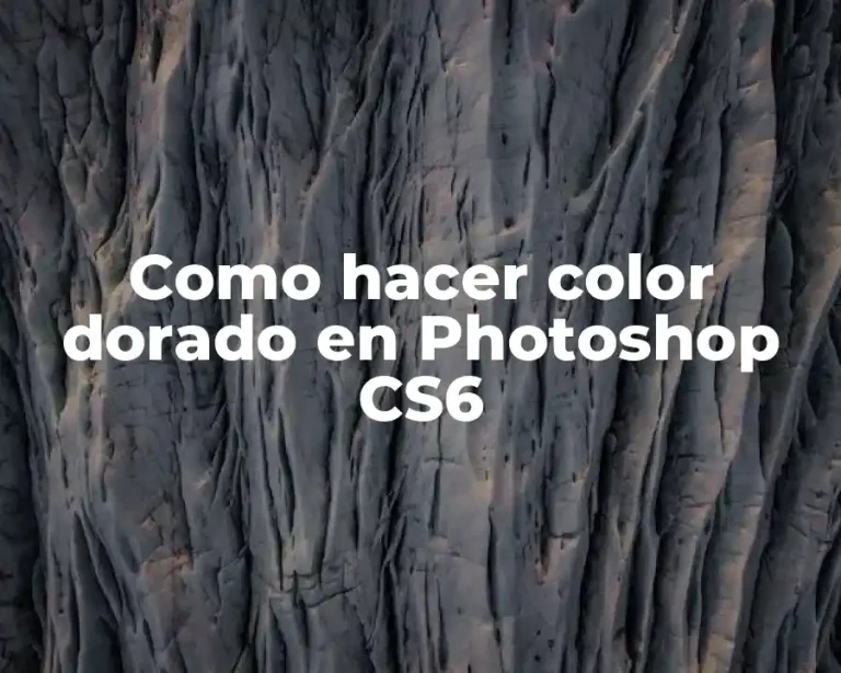Como hacer color dorado en Photoshop CS6