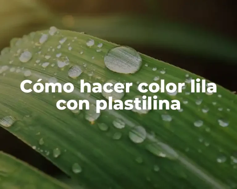 Cómo hacer color lila con plastilina