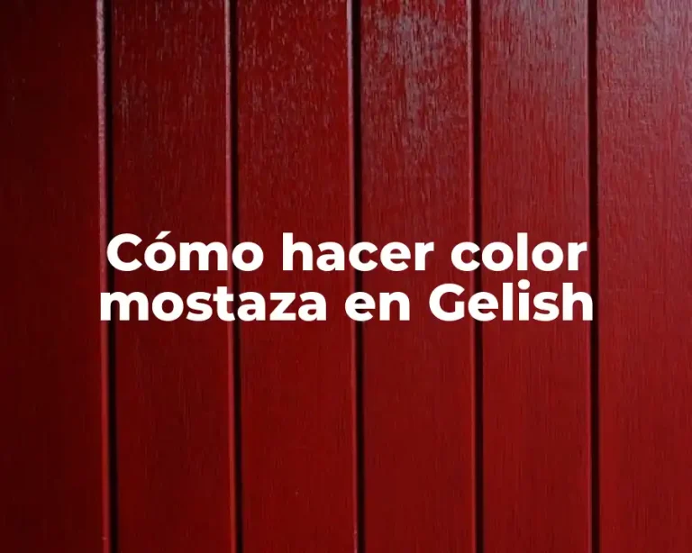 Cómo hacer color mostaza en Gelish