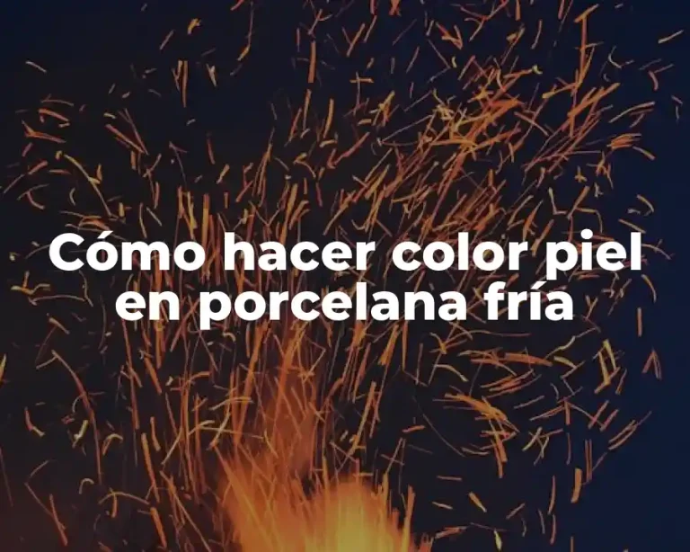 Cómo hacer color piel en porcelana fría