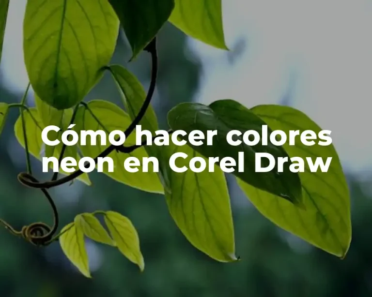 Cómo hacer colores neon en Corel Draw