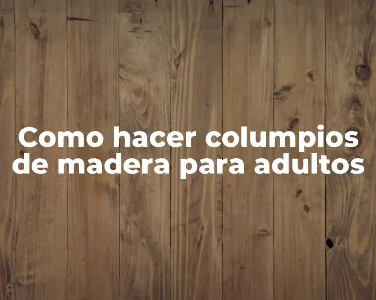 Como hacer columpios de madera para adultos