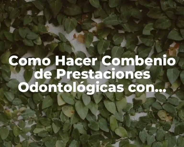Como Hacer Combenio de Prestaciones Odontológicas con Seguro de Riteil