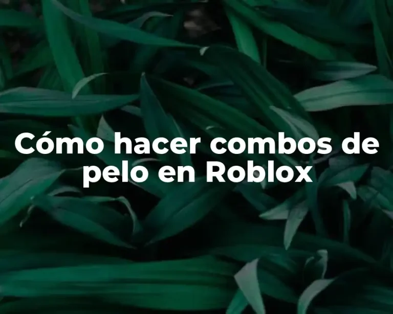 Cómo hacer combos de pelo en Roblox