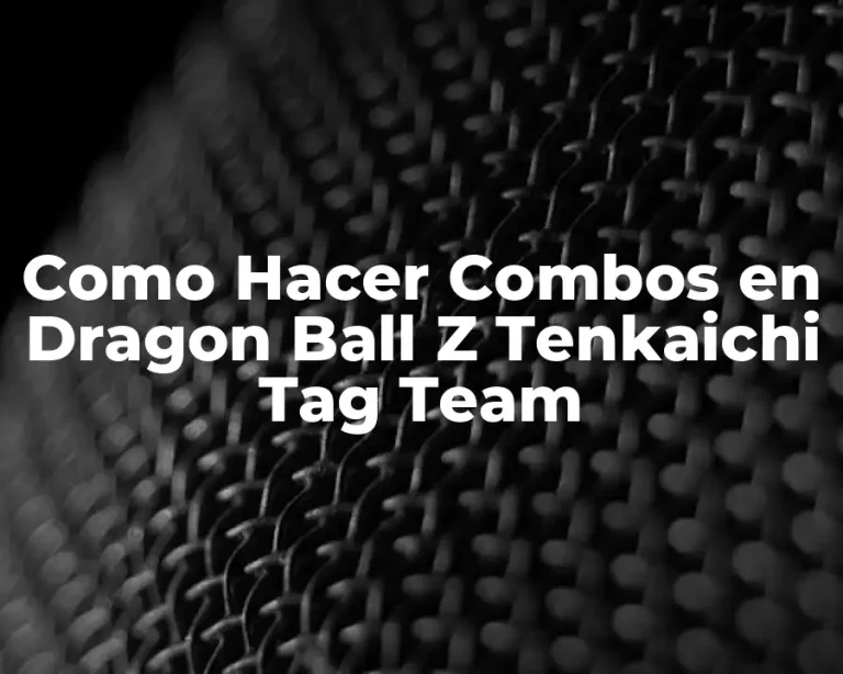 Como Hacer Combos en Dragon Ball Z Tenkaichi Tag Team