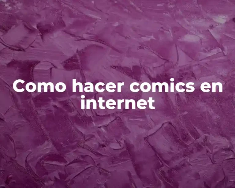 Como hacer comics en internet