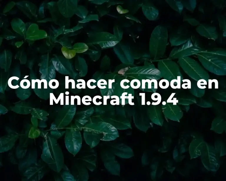 Cómo hacer comoda en Minecraft 1.9.4